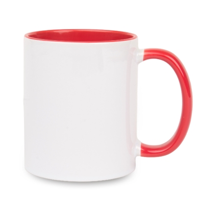 Inside and handle color sublimation mug
